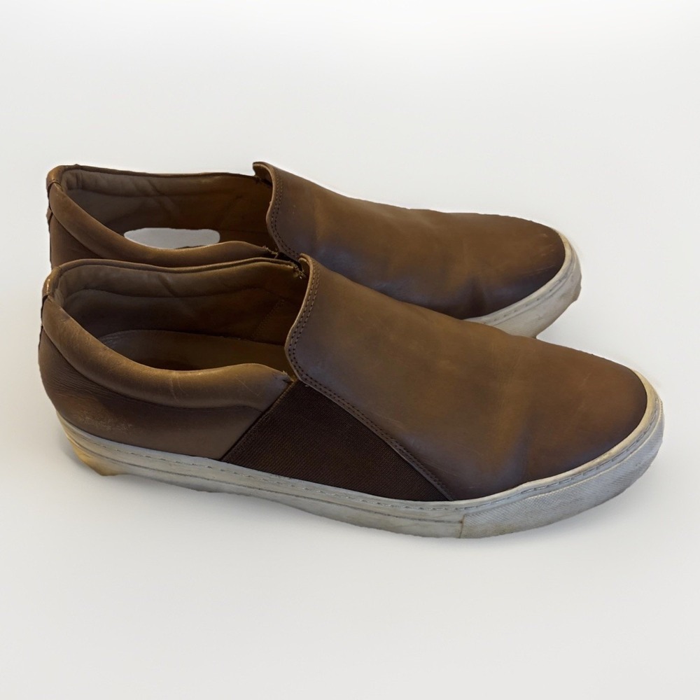Mercanti Fiorentini Mens Brown Leather Loafers Slip On Shoes 49600 Size 13M